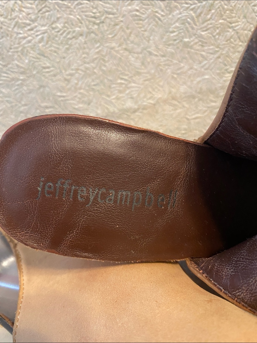 Jeffrey Campbell Tan Open-Toe Platform Clogs - Picture 6 of 12